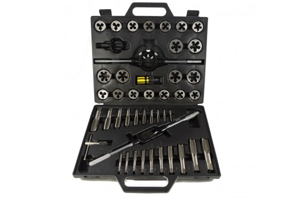 Tap- en snijmoerenset groot SAE engelse maatvoering UNC / UNF 45-delig